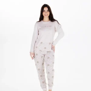 Damespyjama met Berenprint – One of a Kind (Bruin)