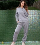 Dames Homewear Set Trui & Broek wol (Grijs)