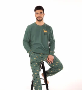 Heren Pyjama Mini Boss (Groen)