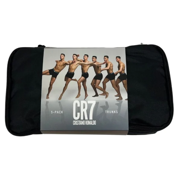 8123-49-2412-11 CR7 Boxershort 5-Pack - Grijs, Blauw, Zwart & Bruin + Gratis Reistas in Biokatoen