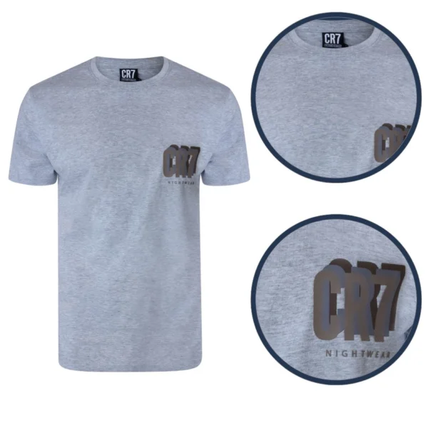 8730-41-2608-1 CR7 Korte Heren Pyjama - Grijs & Bruin