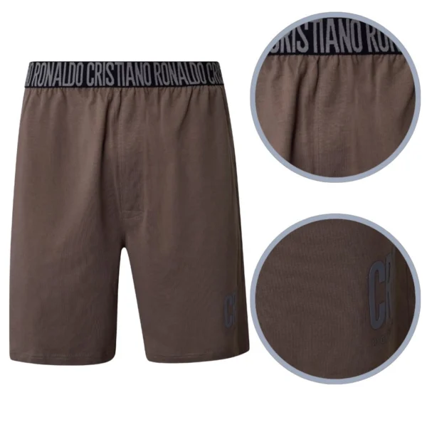 8730-41-2608-3 CR7 Korte Heren Pyjama - Grijs & Bruin