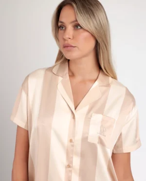 Luxe Satijnen Pyjamaset (Champagne)