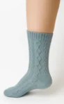 Admas Ribstructuur Sokken voor Dames - Blauw