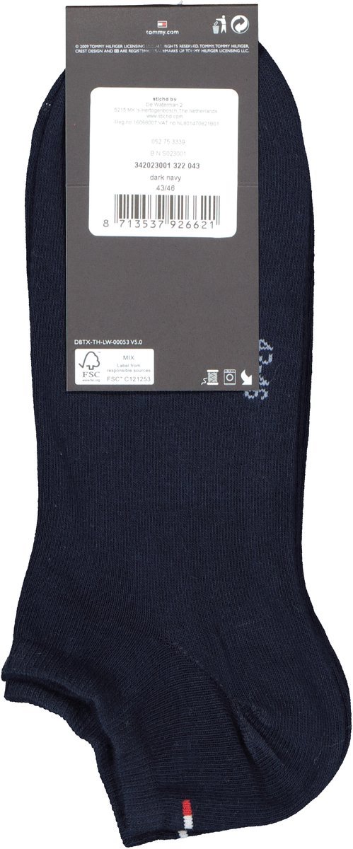 Tommy Hilfiger Herensokken 2-Pack Marineblauw