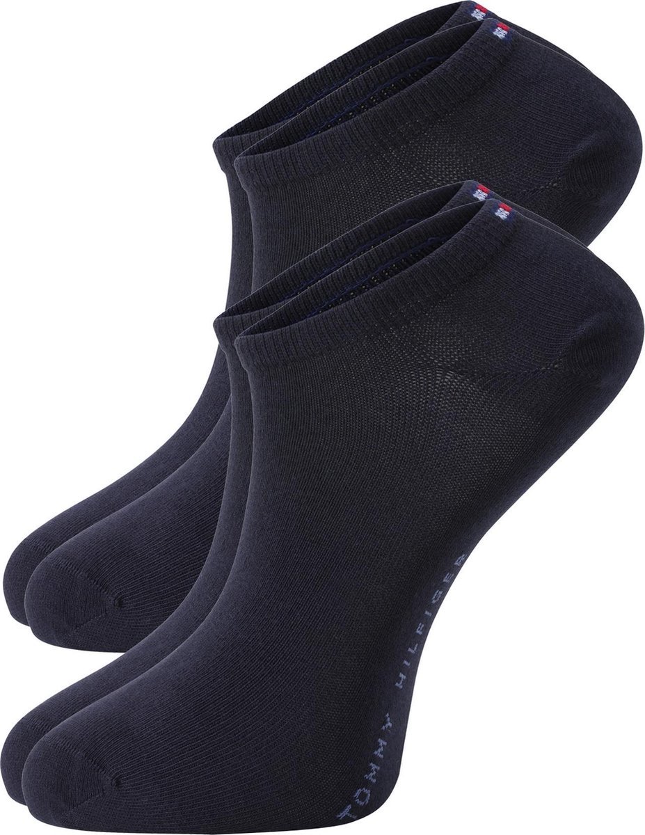 Tommy Hilfiger Herensokken 2-Pack Marineblauw - Tommy Hilfiger - Broomium