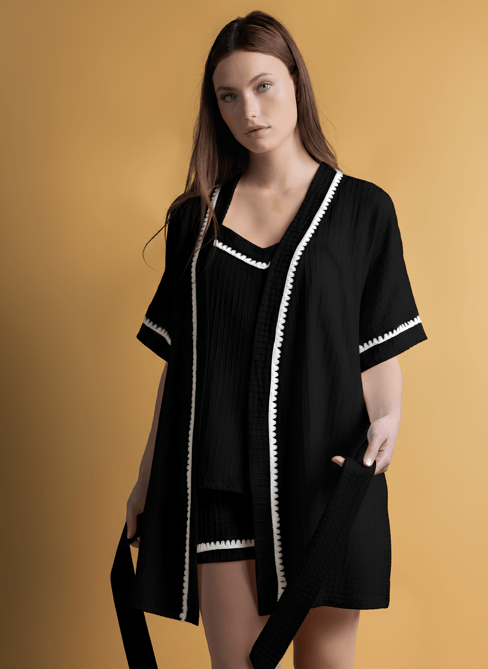 Luxury Kamerjas Dames (Zwart)