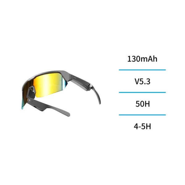 17946 Bluetooth Sport Zonnebril Goud – Ingebouwde Speakers – Outdoor & Sport