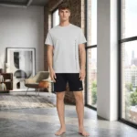 CR7 Heren Korte Pyjama Set (Lichtgrijs & Zwart)