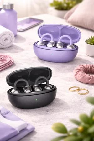 OWS Bluetooth Clip-On Oordopjes Lila of Zwart