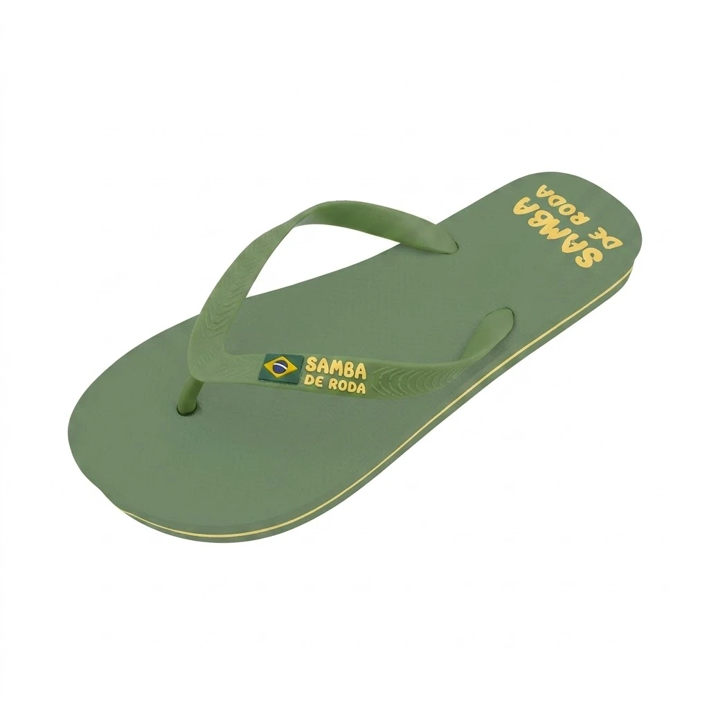 Samba de Roda Premium Slippers – Heren - Kaki - Broomium