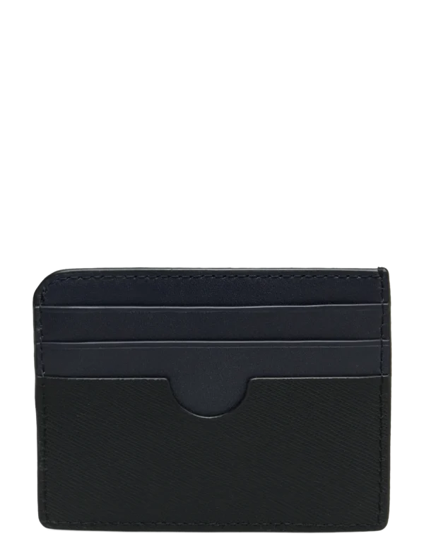 Tommy Hilfiger Saffiano Pasjeshouder - Luxe Heren Kaarthouder - Navy/Zwart - Broomium