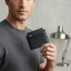 Tommy Hilfiger Lederen Kaarthouder - Luxe Heren Pasjeshouder - Zwart - Broomium