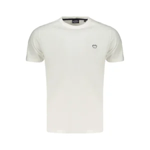 Baci & Abbracci Heren T-shirt - Korte Mouwen - Casual Katoen Shirt - Wit - Broomium