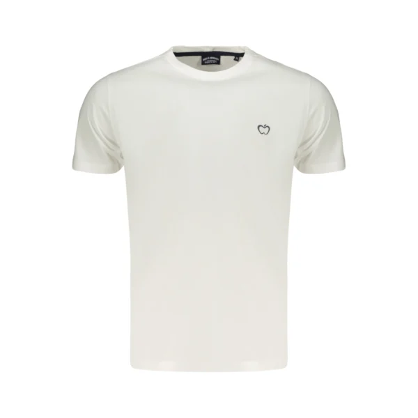 Baci & Abbracci Heren T-shirt - Korte Mouwen - Casual Katoen Shirt - Wit - Broomium
