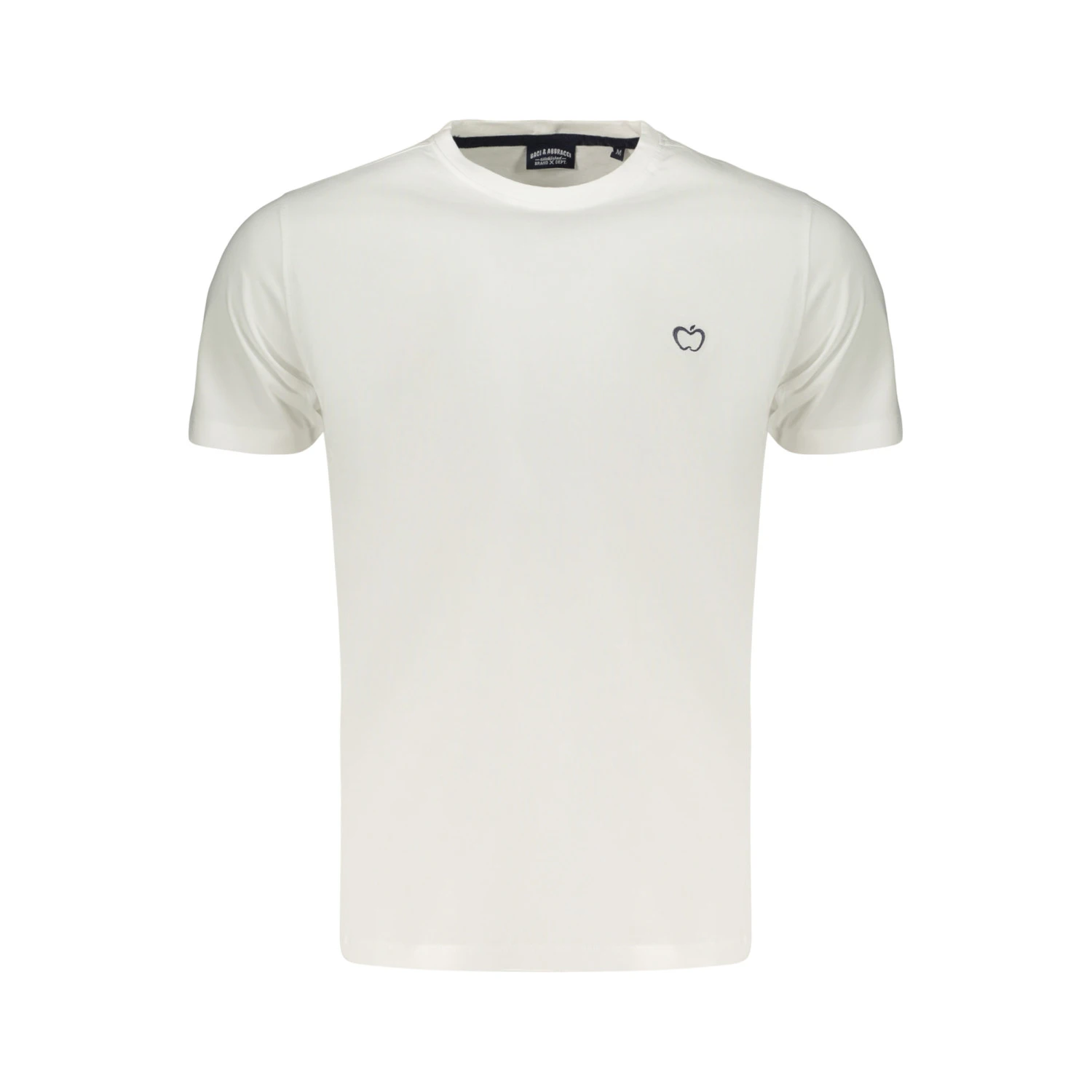 Baci & Abbracci Heren T-shirt - Korte Mouwen - Casual Katoen Shirt - Wit - Broomium