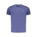Baci & Abbracci Heren T-shirt - Korte Mouwen - Casual Katoen Shirt - Indigo