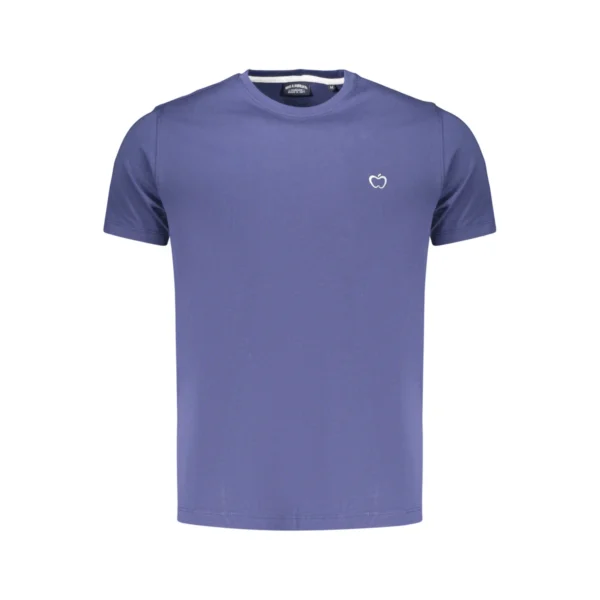 Baci & Abbracci Heren T-shirt - Korte Mouwen - Casual Katoen Shirt - Indigo - Broomium