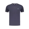 BAM3381-NAVY-1 Baci & Abbracci Heren T-shirt - Korte Mouwen - Casual Katoen Shirt - Blauw - Broomium