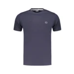 Baci & Abbracci Heren T-shirt - Korte Mouwen - Casual Katoen Shirt - Blauw