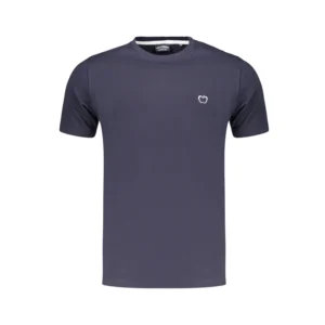 Baci & Abbracci Heren T-shirt - Korte Mouwen - Casual Katoen Shirt - Blauw - Broomium