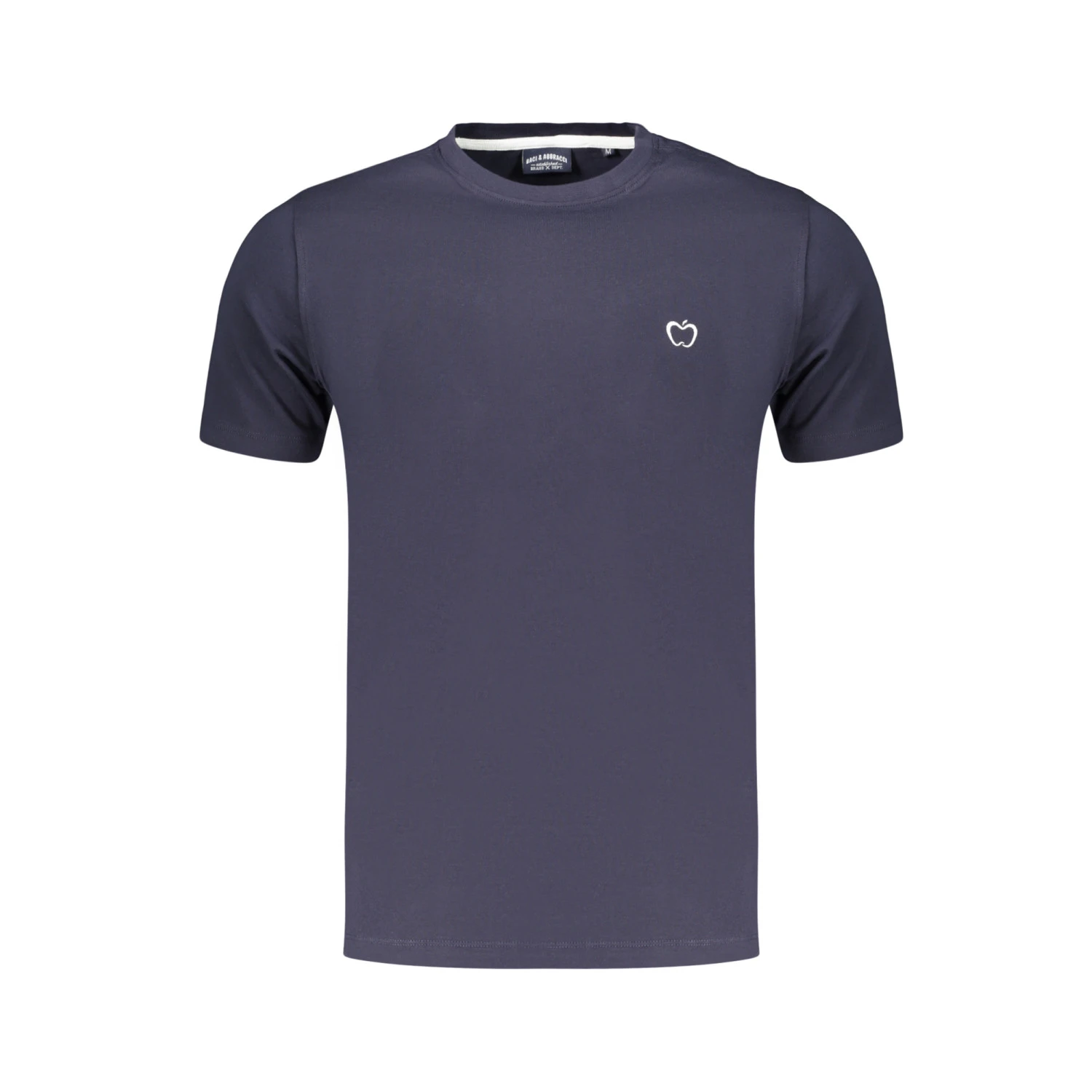 Baci & Abbracci Heren T-shirt - Korte Mouwen - Casual Katoen Shirt - Blauw - Broomium