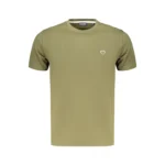 Baci & Abbracci Heren T-shirt - Korte Mouwen - Casual Katoen Shirt - Olijfgroen