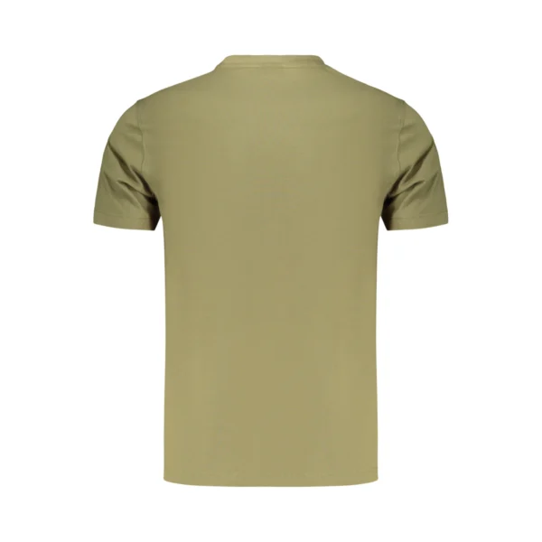 Baci & Abbracci Heren T-shirt - Korte Mouwen - Casual Katoen Shirt - Olijfgroen - Broomium