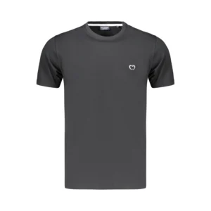 Baci & Abbracci Heren T-shirt - Korte Mouwen - Casual Katoen Shirt - Zwart - Broomium