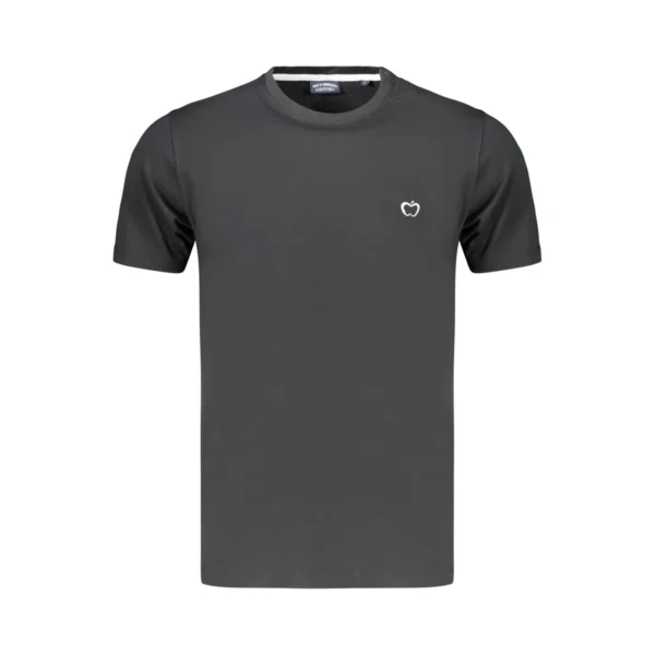 Baci & Abbracci Heren T-shirt - Korte Mouwen - Casual Katoen Shirt - Zwart - Broomium