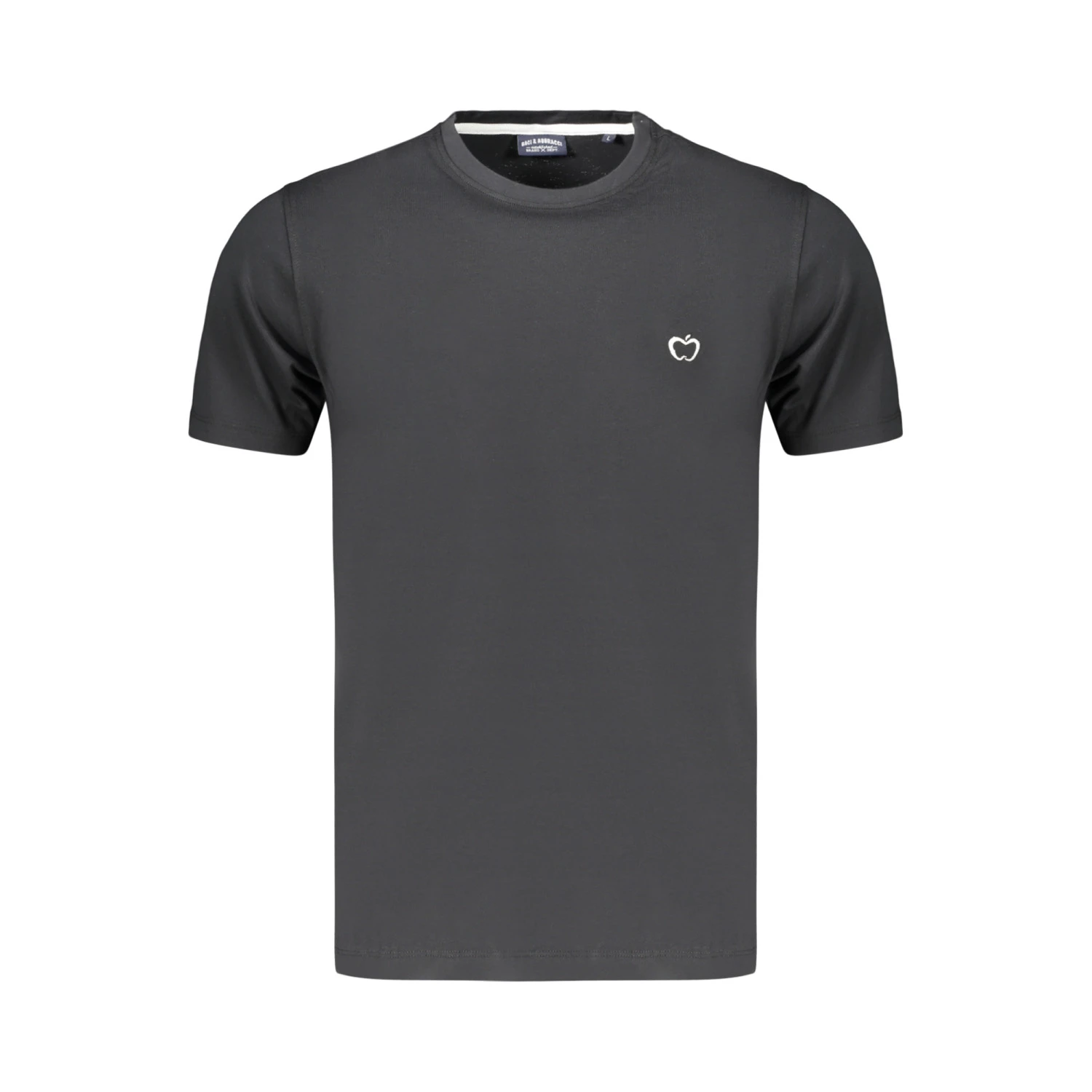 Baci & Abbracci Heren T-shirt - Korte Mouwen - Casual Katoen Shirt - Zwart - Broomium