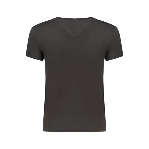 DW0DW23479-2 Tommy Hilfiger Dames T-shirt - Korte Mouwen - Casual Shirt Katoen - Zwart - Broomium