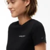 DW0DW23479-8 Tommy Hilfiger Dames T-shirt - Korte Mouwen - Casual Shirt Katoen - Zwart - Broomium
