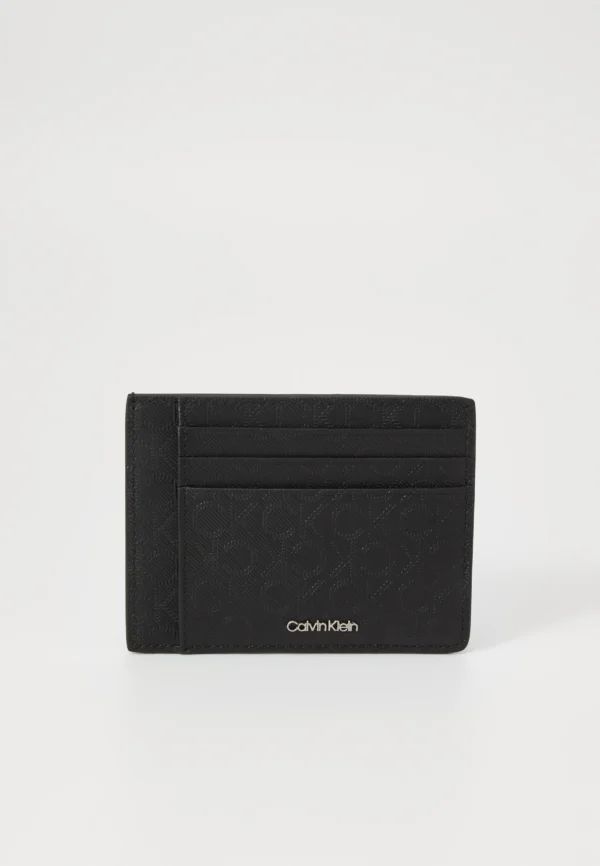 Calvin Klein Monogram Pasjeshouder - Luxe Heren Kaarthouder - Zwart Leder - Broomium