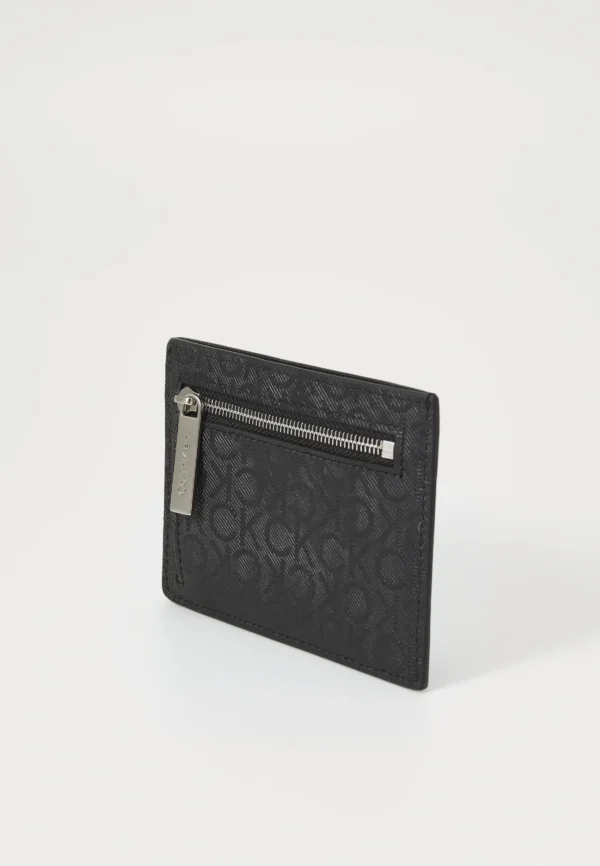 Calvin Klein Monogram Pasjeshouder - Luxe Heren Kaarthouder - Zwart Leder - Broomium