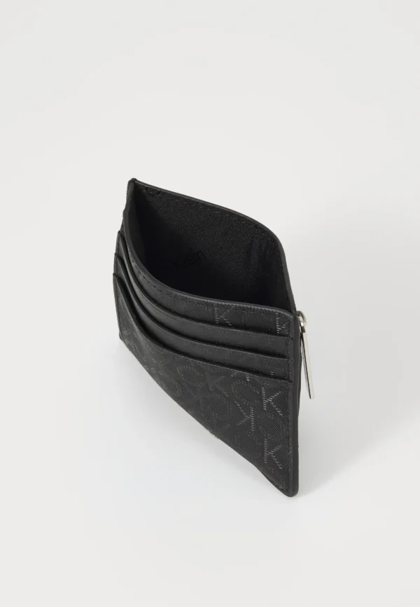 Calvin Klein Monogram Pasjeshouder - Luxe Heren Kaarthouder - Zwart Leder - Broomium