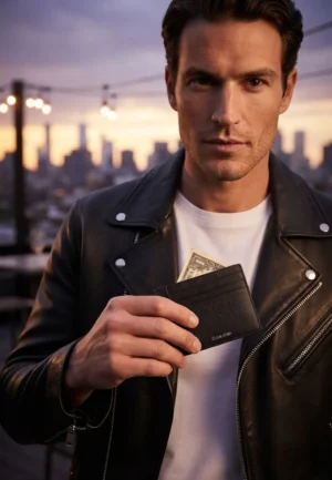 Calvin Klein Monogram Pasjeshouder - Luxe Heren Kaarthouder - Zwart Leder - Broomium