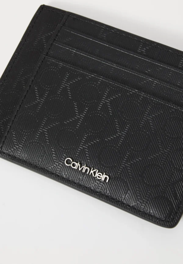 Calvin Klein Monogram Pasjeshouder - Luxe Heren Kaarthouder - Zwart Leder - Broomium