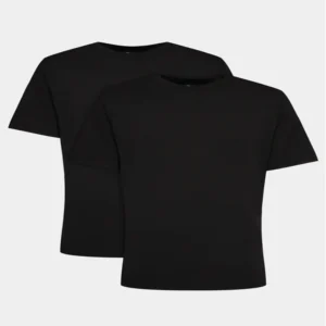 UM0UM03157-Nero-1 Tommy Hilfiger Premium Unisex T-Shirts - 2-Pack - Korte Mouwen - Zwart - Broomium