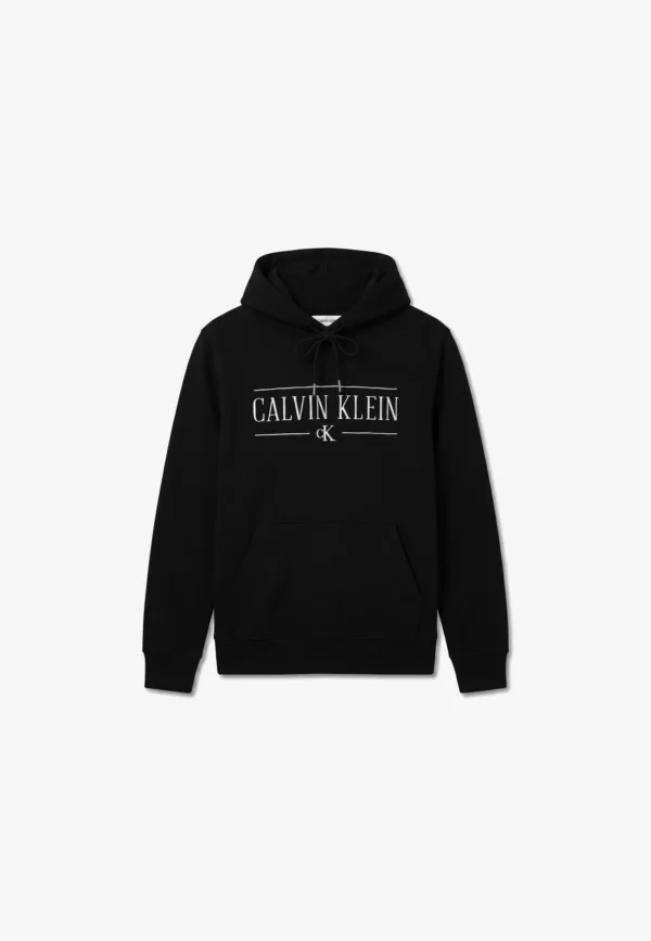 Calvin Klein Jeans Varsity Serif Hoodie Heren - Zwart