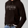 Calvin Klein Jeans Varsity Serif Hoodie Heren - Zwart