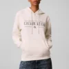 Calvin Klein Jeans Varsity Serif Hoodie - Tofu (Beige)
