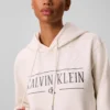 Calvin Klein Jeans Varsity Serif Hoodie - Tofu (Beige)