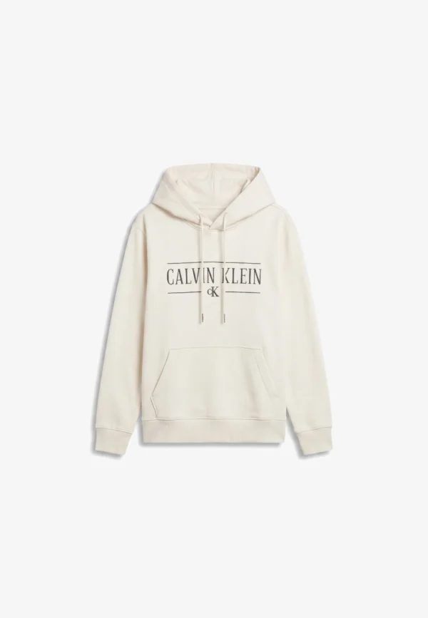 Calvin Klein Jeans Varsity Serif Hoodie - Tofu (Beige)