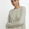 64638-0-000359-2 Admas Comfy Dames Pyjama Rondhals Lange Mouw – Grijs/Groen