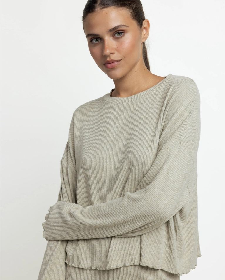 Comfy Dames Pyjama Grijs/Groen